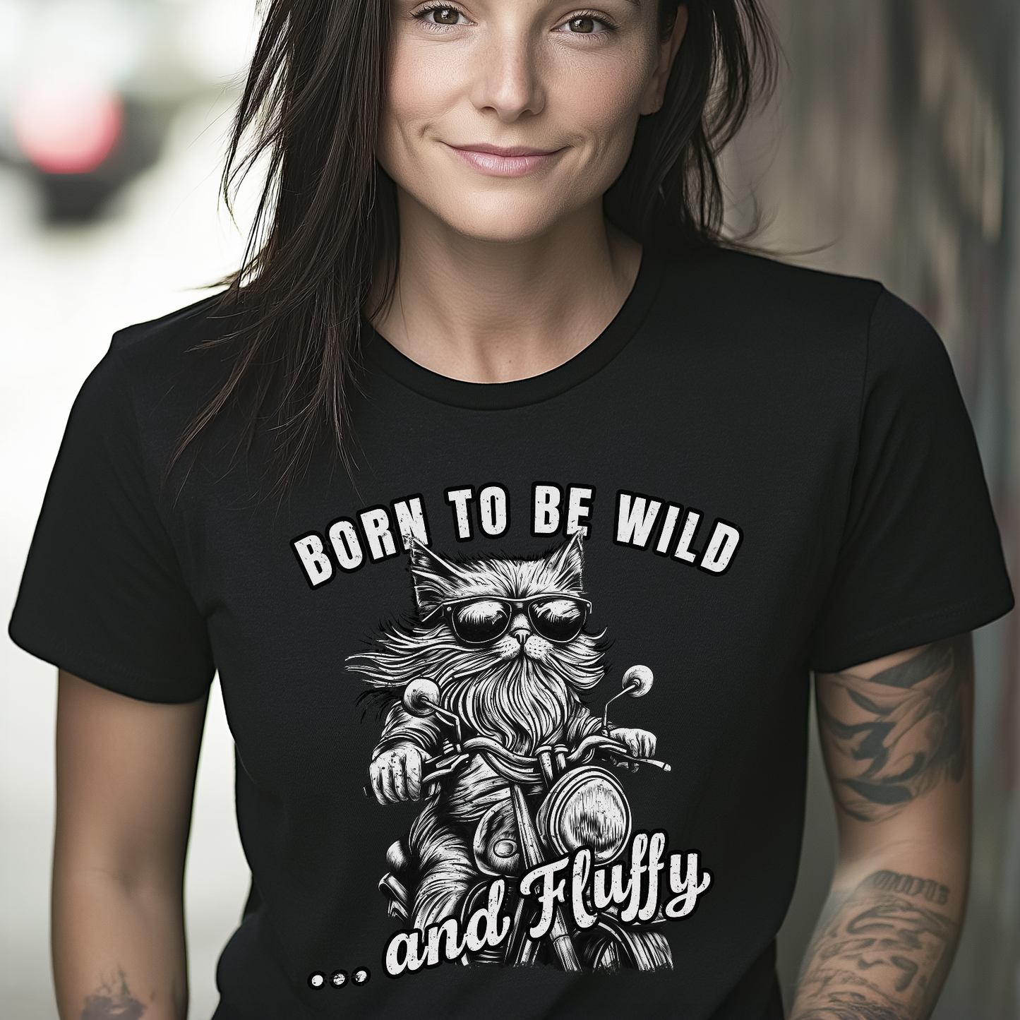 Born to Be Wild and Fluffy Cat Biker