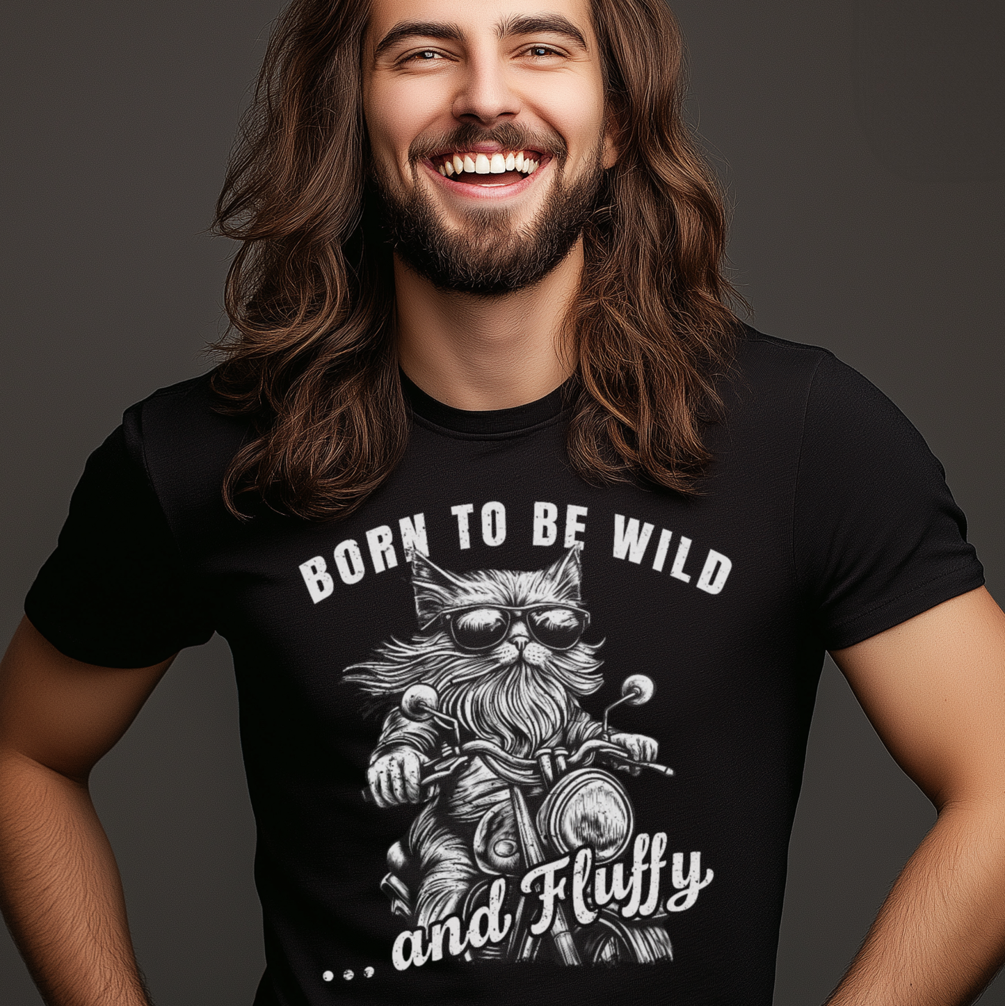 Born to Be Wild and Fluffy Cat Biker