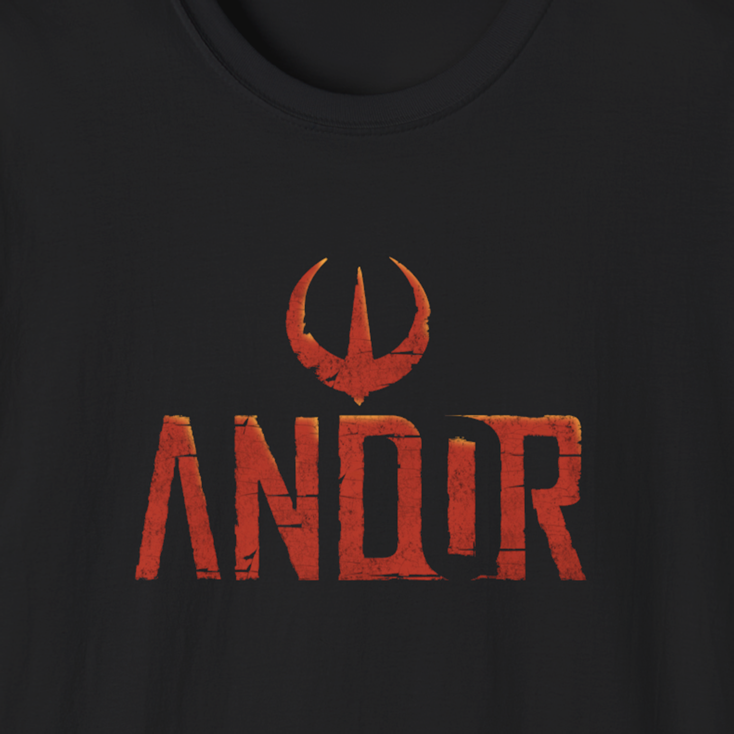 Andor Rebel Emblem T-Shirt – Distressed Red Print