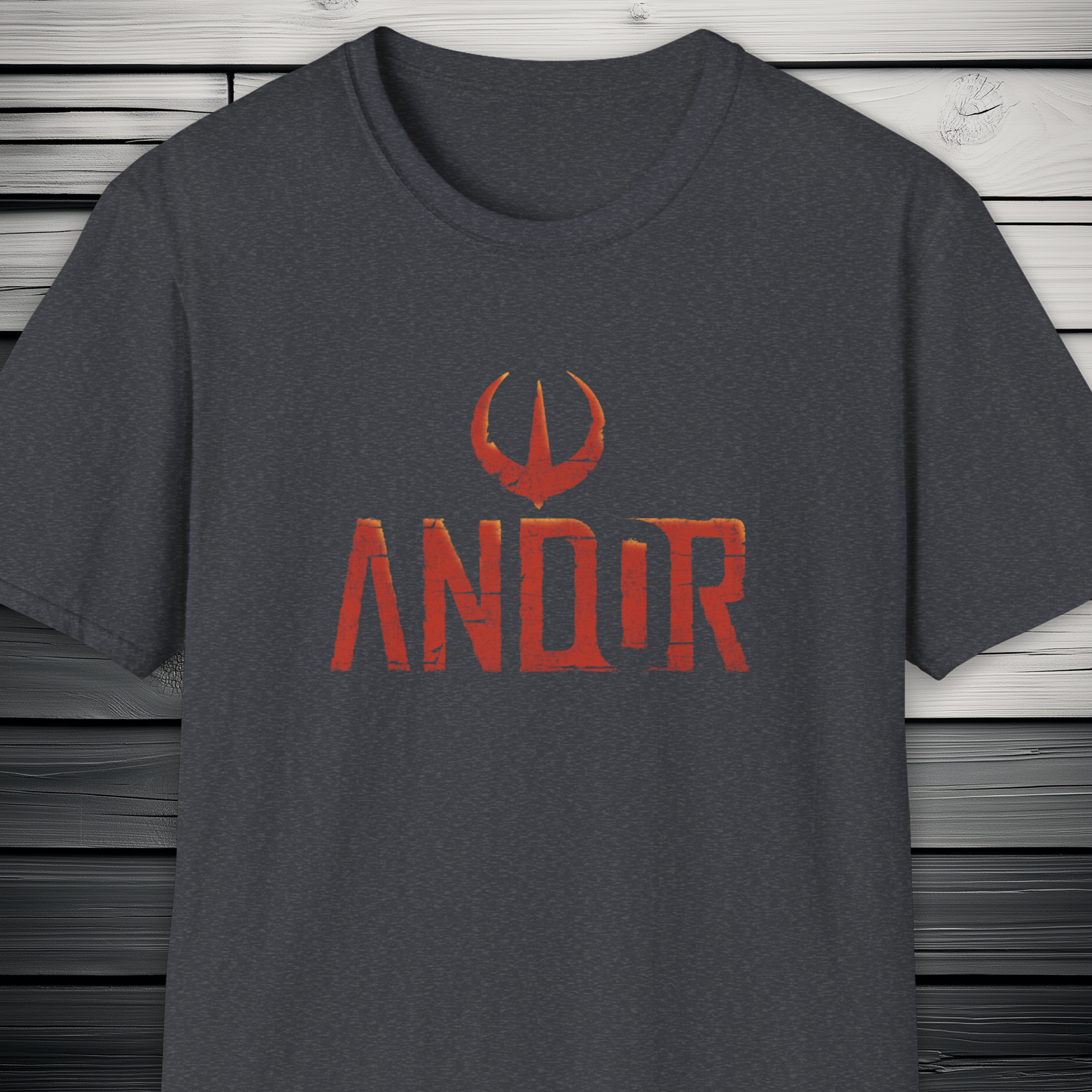 Andor Rebel Emblem T-Shirt – Distressed Red Print