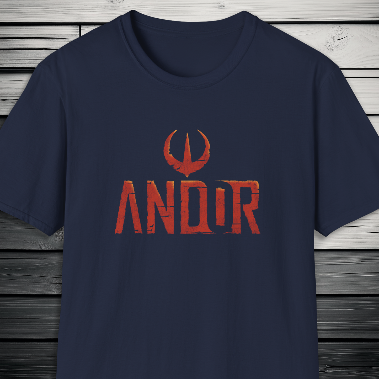 Andor Rebel Emblem T-Shirt – Distressed Red Print