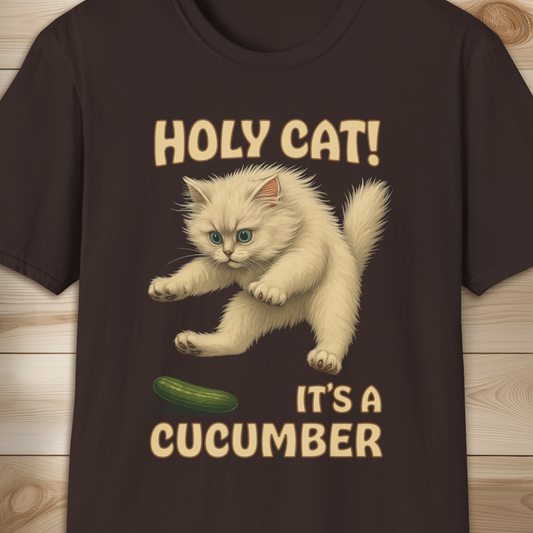 Holy Cat! It’s a Cucumber - Scared Cat T Shirt
