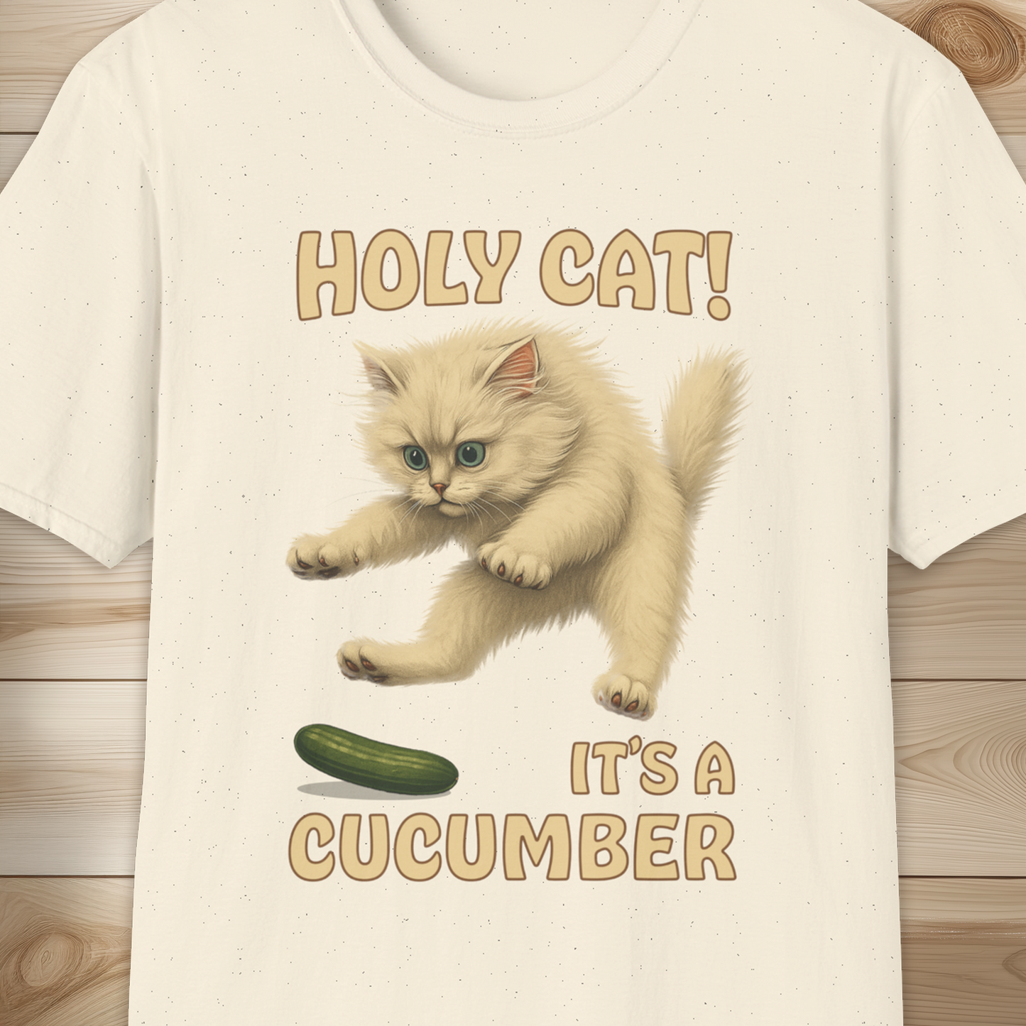 Holy Cat! It’s a Cucumber - Scared Cat T Shirt