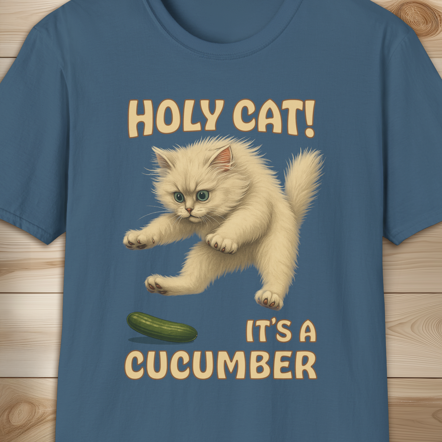 Holy Cat! It’s a Cucumber - Scared Cat T Shirt