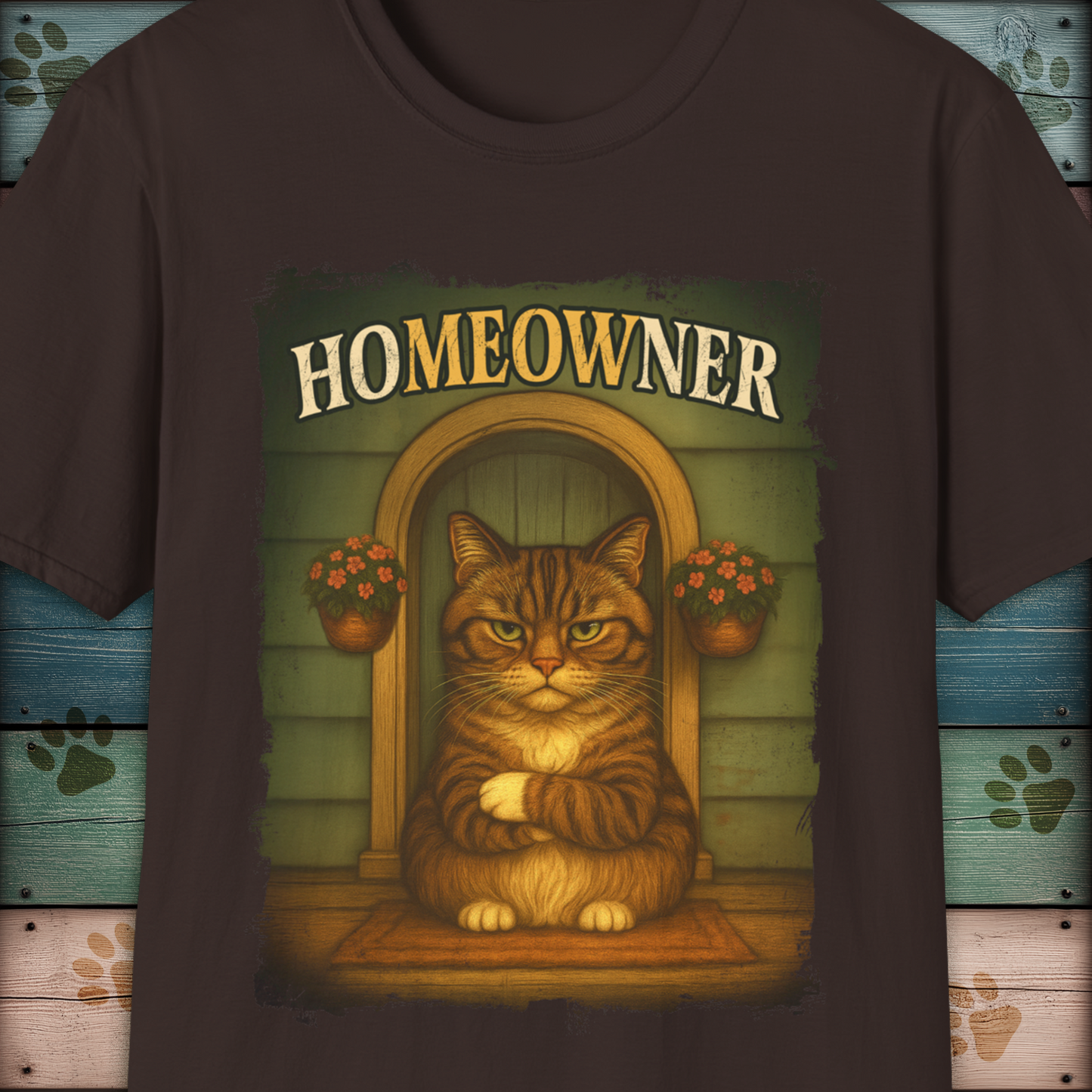 Grumpy Cat "HOMEOWNER" T-Shirt – Funny Tabby Cat Attitude Tee