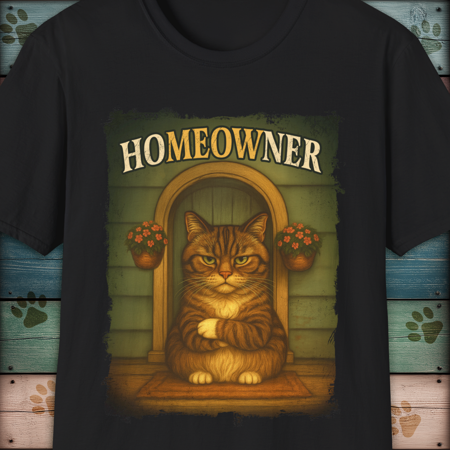 Grumpy Cat "HOMEOWNER" T-Shirt – Funny Tabby Cat Attitude Tee