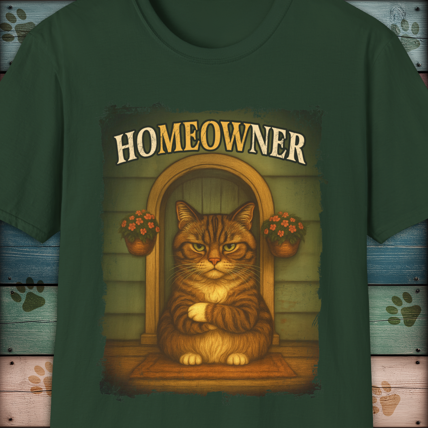 Grumpy Cat "HOMEOWNER" T-Shirt – Funny Tabby Cat Attitude Tee