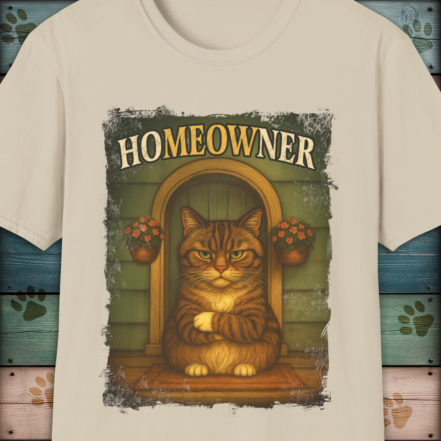 Grumpy Cat "HOMEOWNER" T-Shirt – Funny Tabby Cat Attitude Tee