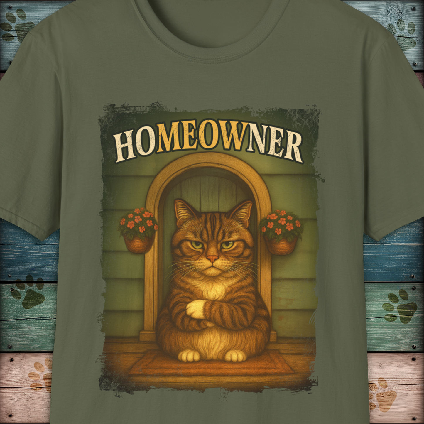 Grumpy Cat "HOMEOWNER" T-Shirt – Funny Tabby Cat Attitude Tee