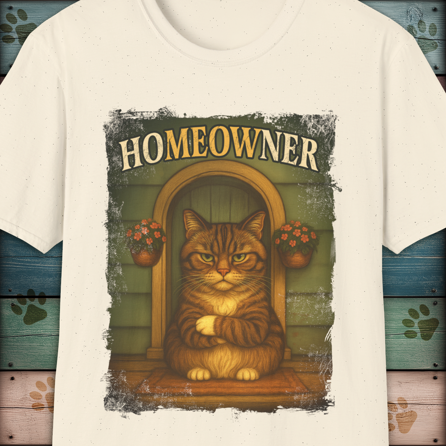 Grumpy Cat "HOMEOWNER" T-Shirt – Funny Tabby Cat Attitude Tee