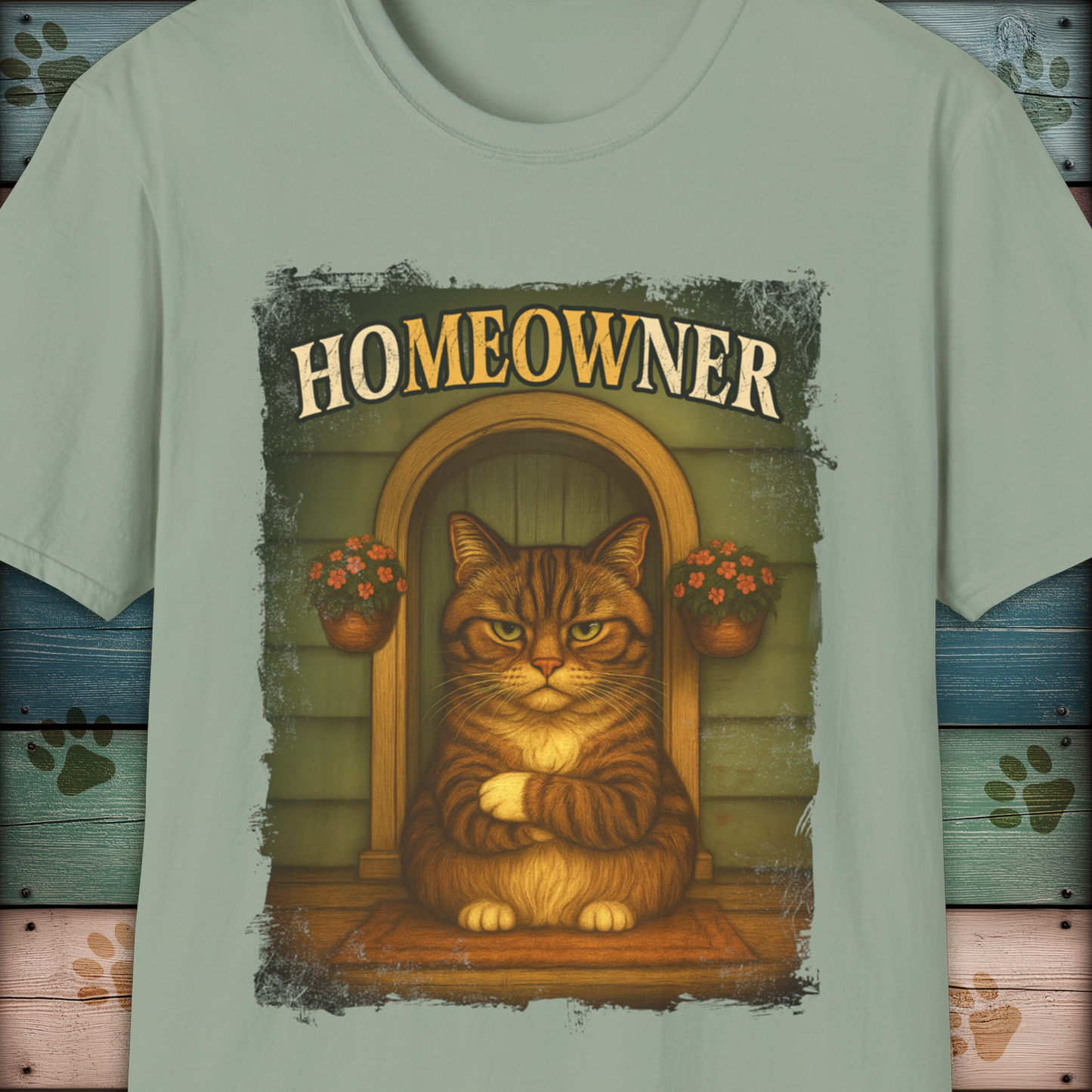 Grumpy Cat "HOMEOWNER" T-Shirt – Funny Tabby Cat Attitude Tee