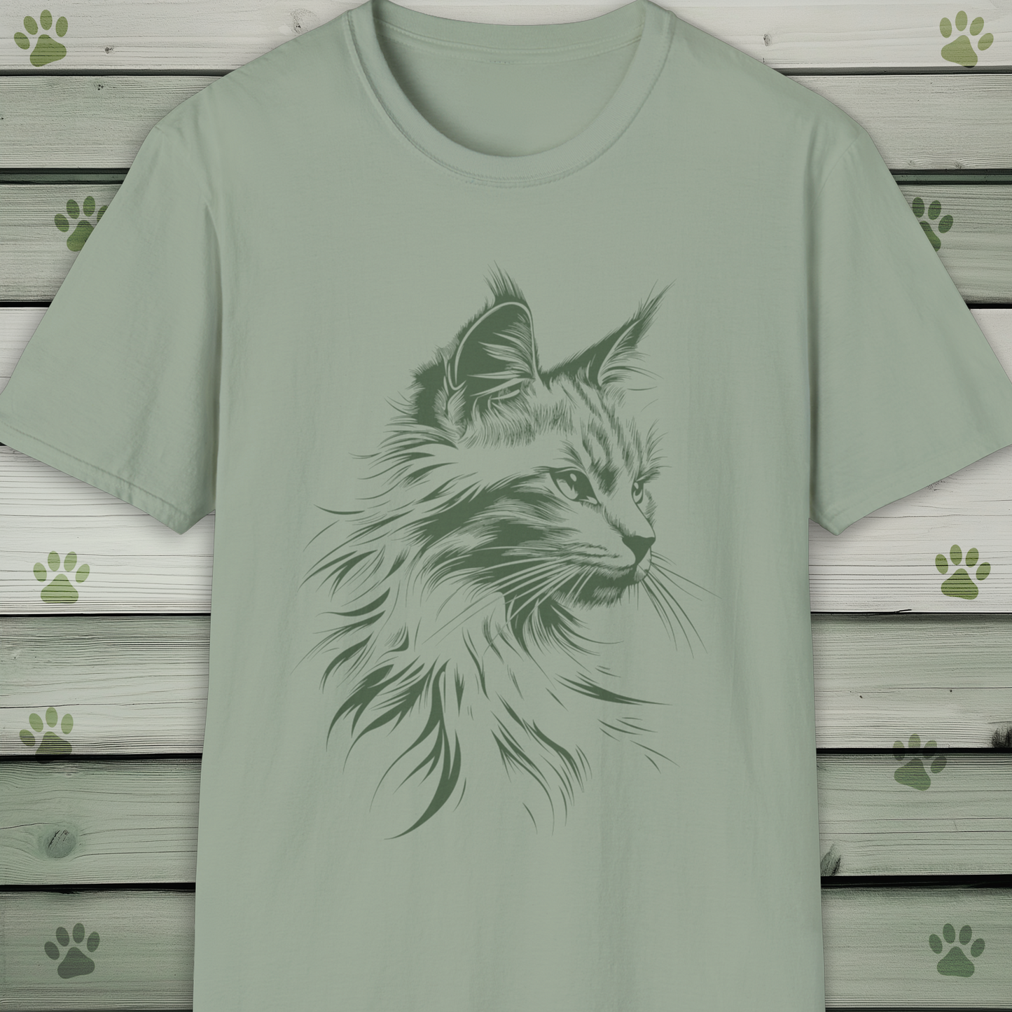 Elegant Feline – Artistic Cat Portrait Tee
