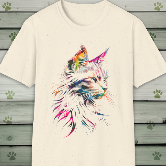 Elegant Feline – Artistic Cat Portrait Tee