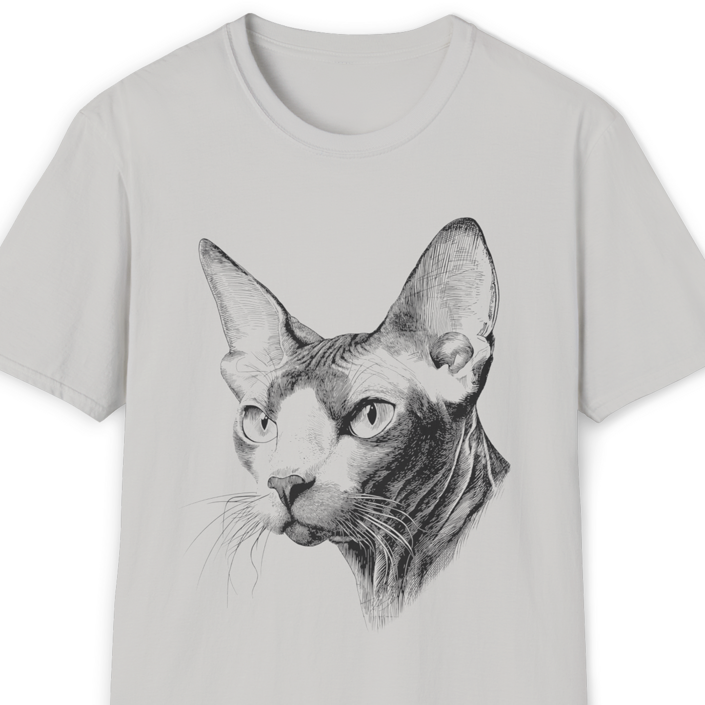 Sphynx Cat Breed Illustration T-Shirt – Premium Cotton
