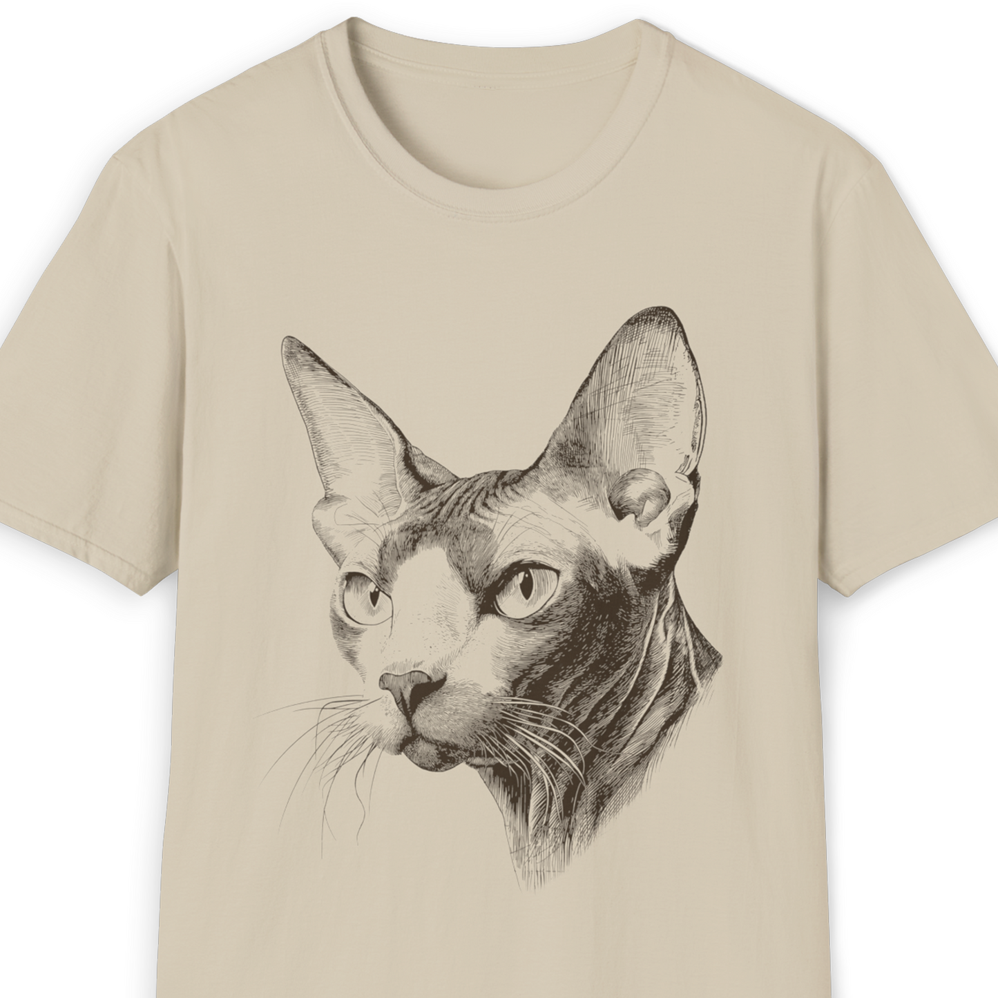 Sphynx Cat Breed Illustration T-Shirt – Premium Cotton