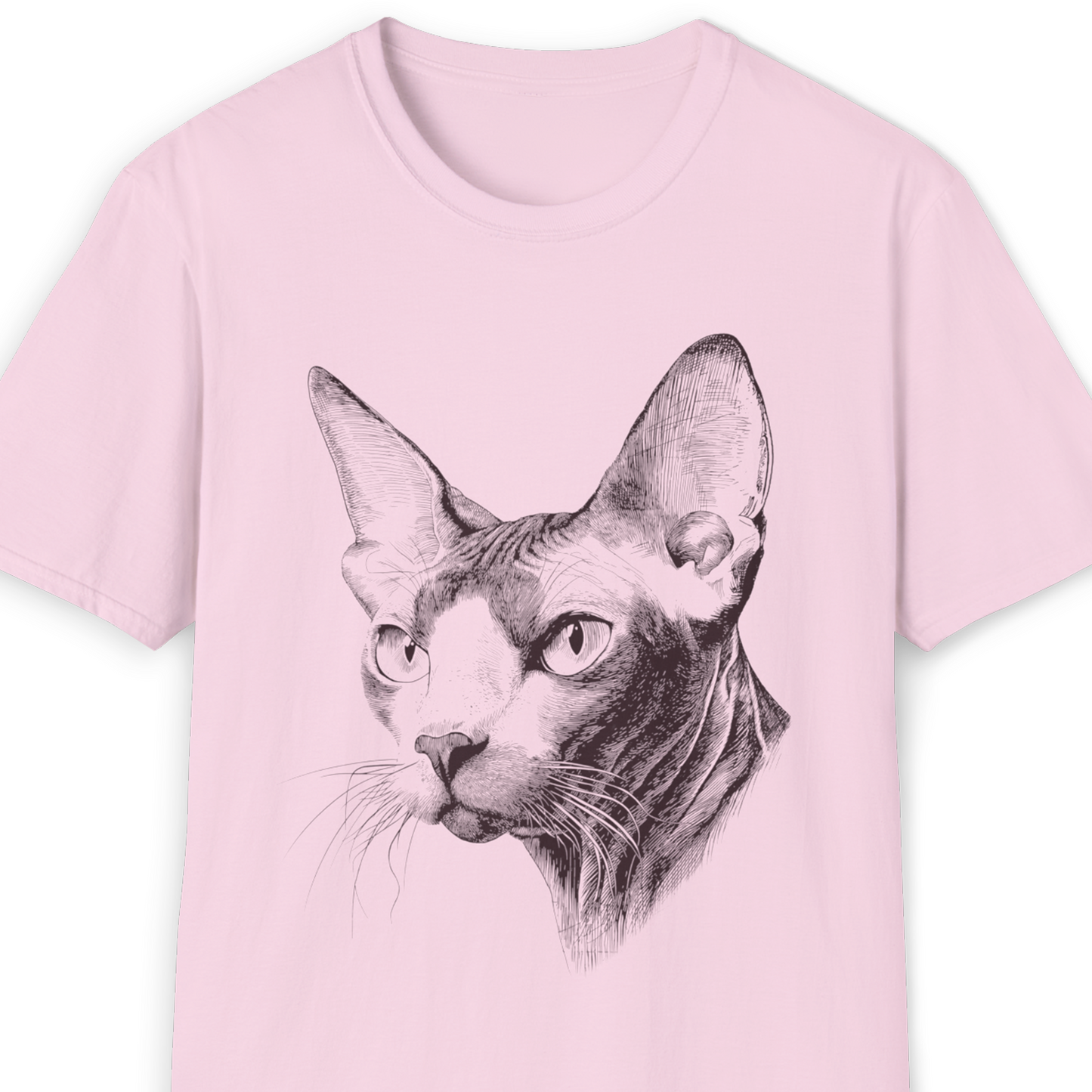 Sphynx Cat Breed Illustration T-Shirt – Premium Cotton
