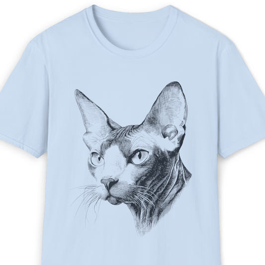 Sphynx Cat Breed Illustration T-Shirt – Premium Cotton