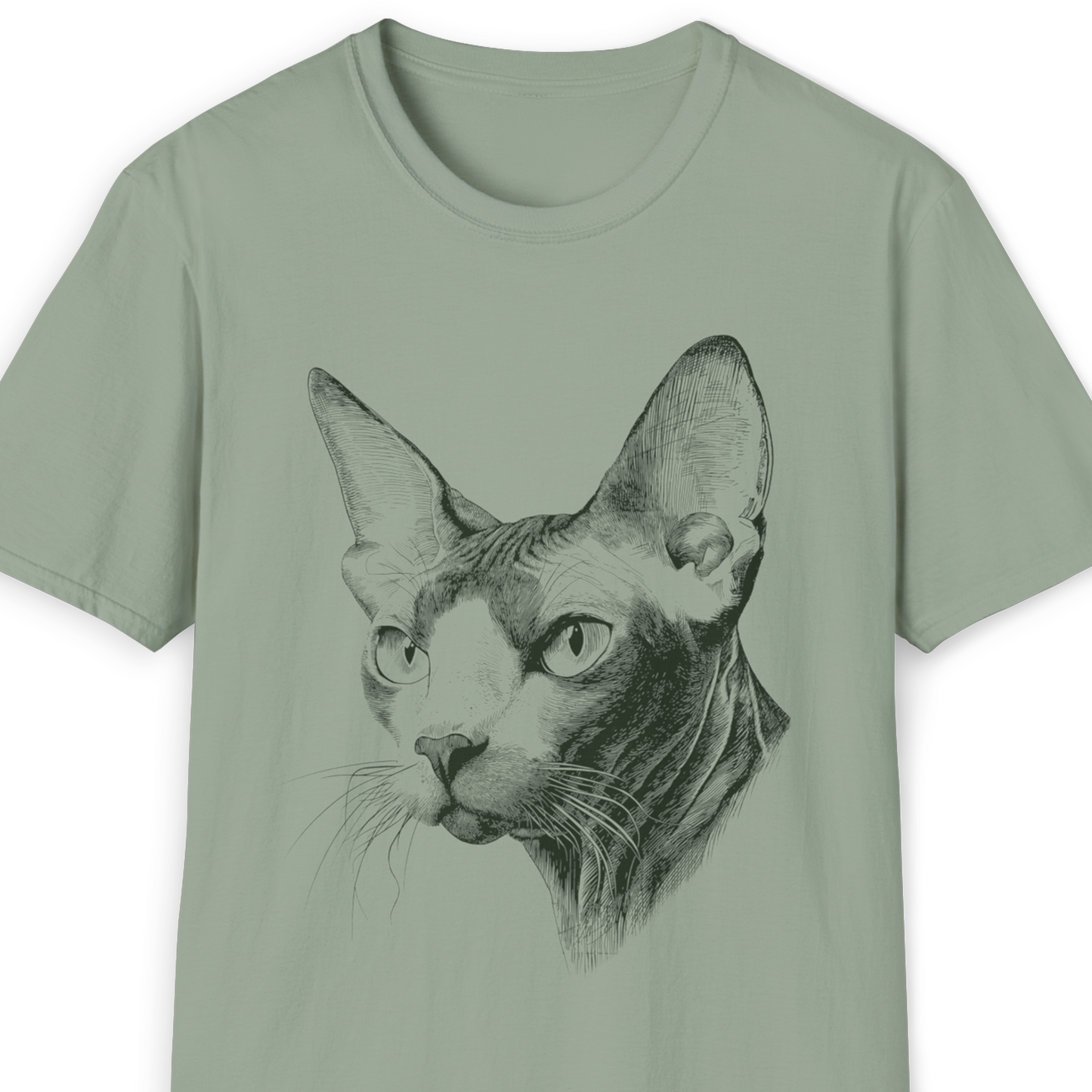 Sphynx Cat Breed Illustration T-Shirt – Premium Cotton