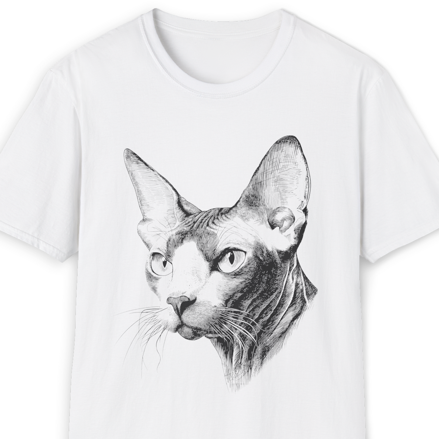 Sphynx Cat Breed Illustration T-Shirt – Premium Cotton