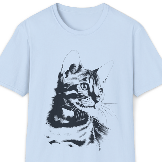 Bengal Cat Breed Illustration T-Shirt – Premium Cotton