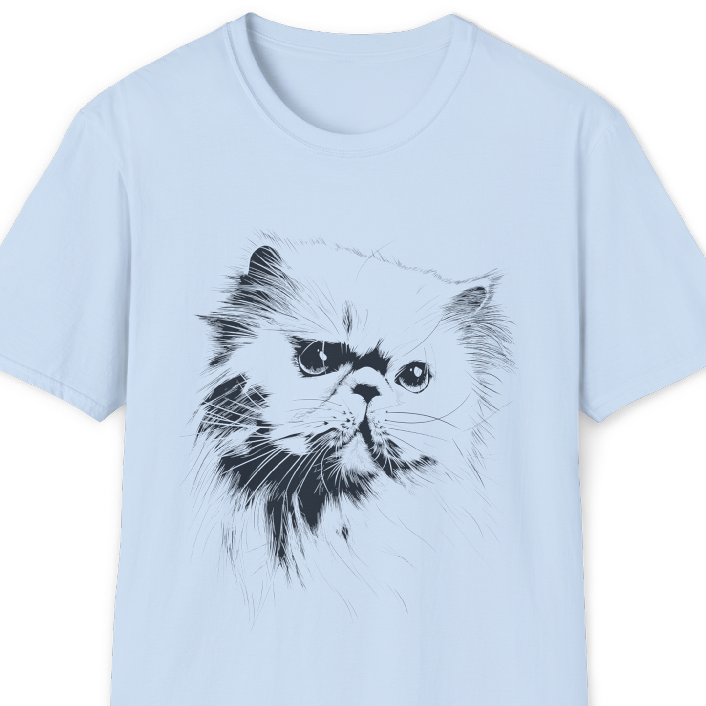 Persian Cat Breed Illustration T-Shirt – Premium Cotton