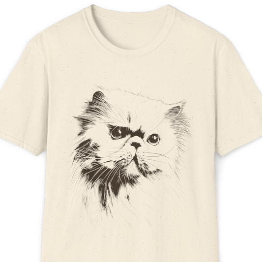Persian Cat Breed Illustration T-Shirt – Premium Cotton