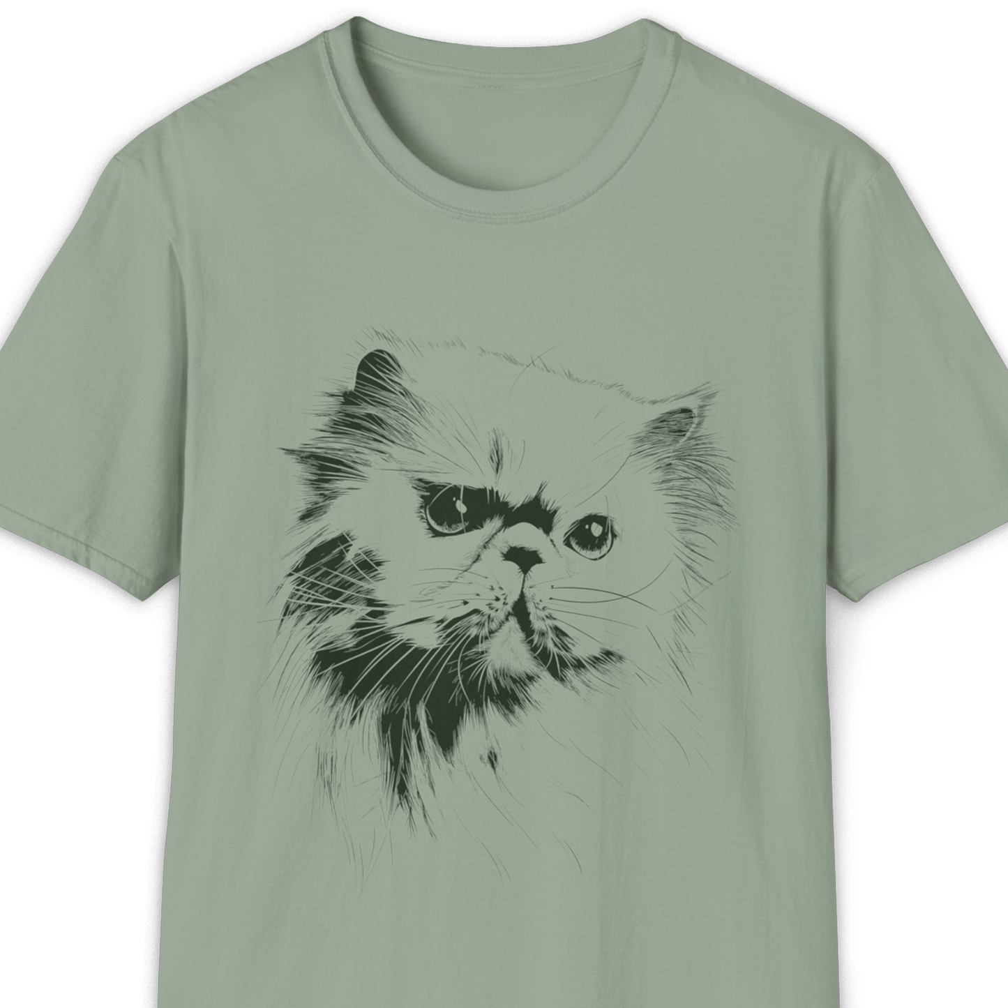 Persian Cat Breed Illustration T-Shirt – Premium Cotton