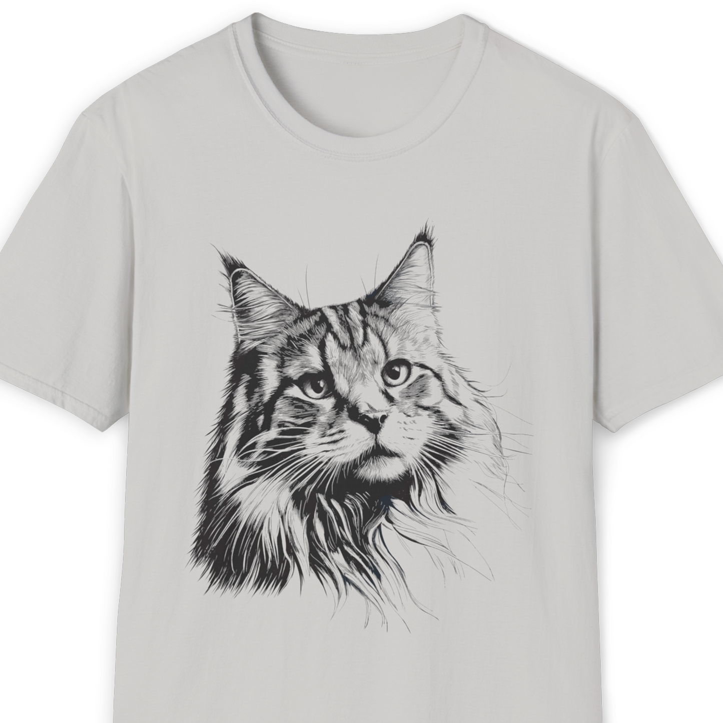 Siberian Cat Breed Illustration T-Shirt – Premium Cotton