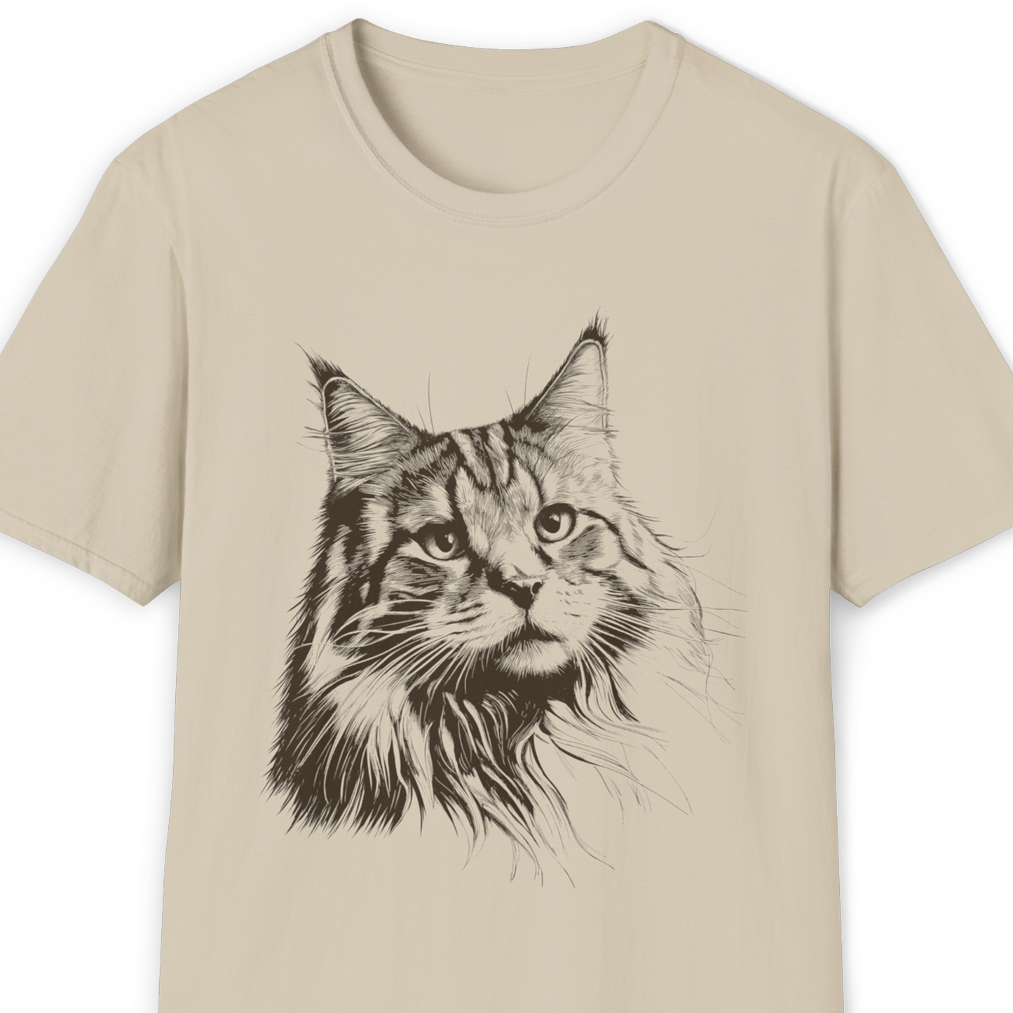 Siberian Cat Breed Illustration T-Shirt – Premium Cotton