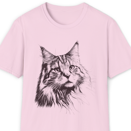 Siberian Cat Breed Illustration T-Shirt – Premium Cotton