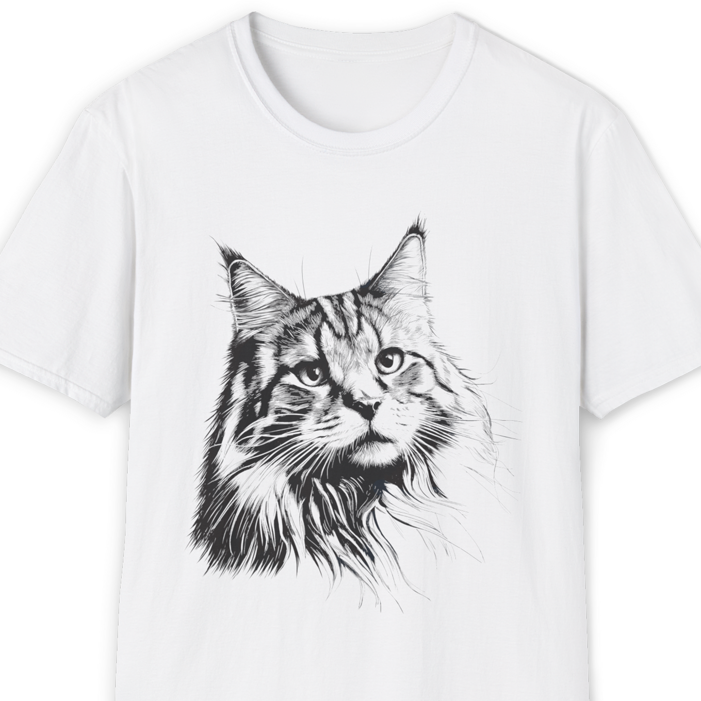 Siberian Cat Breed Illustration T-Shirt – Premium Cotton