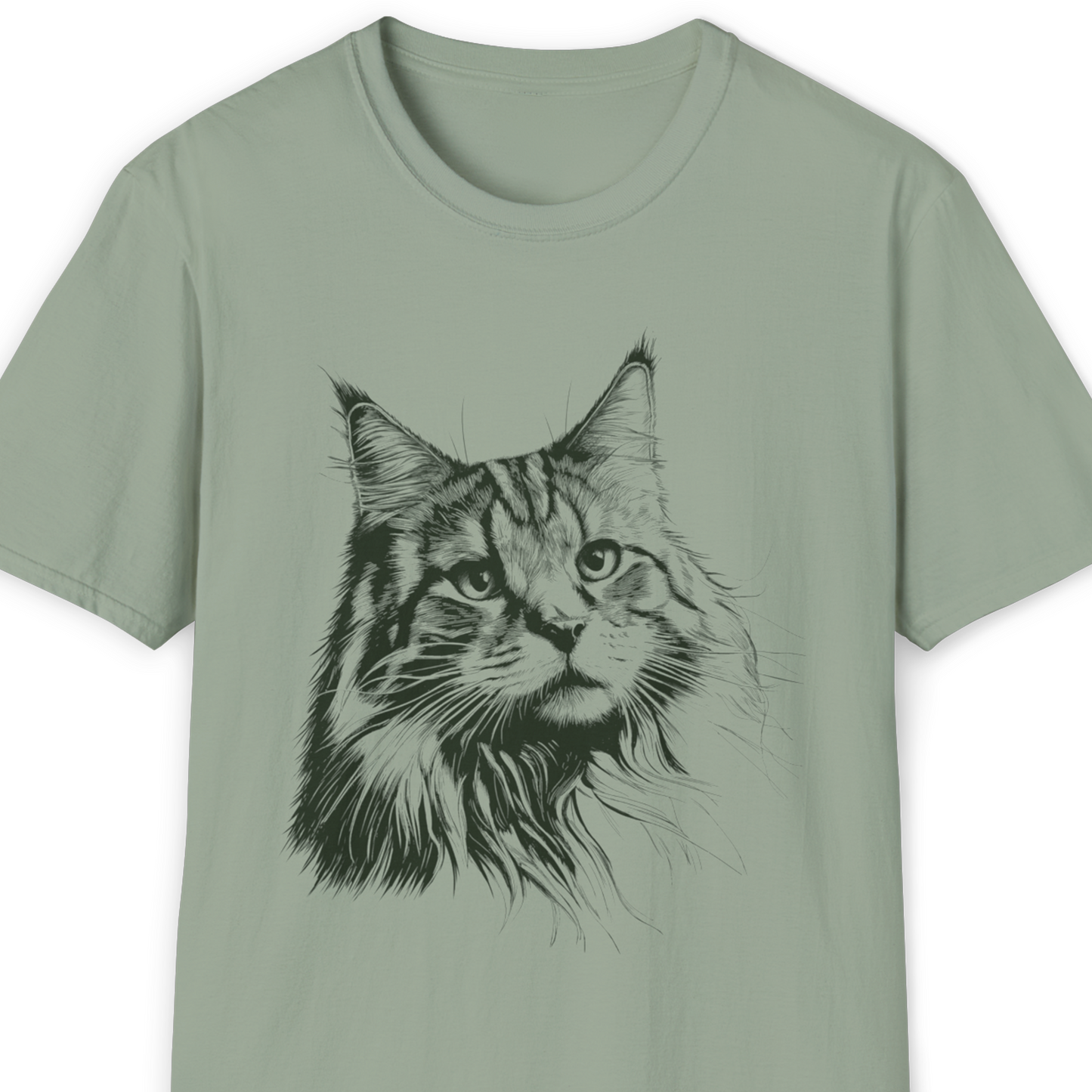 Siberian Cat Breed Illustration T-Shirt – Premium Cotton