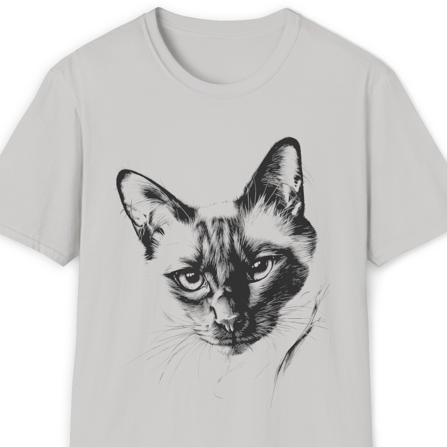 Siamese Cat Breed Illustration T-Shirt – Premium Cotton