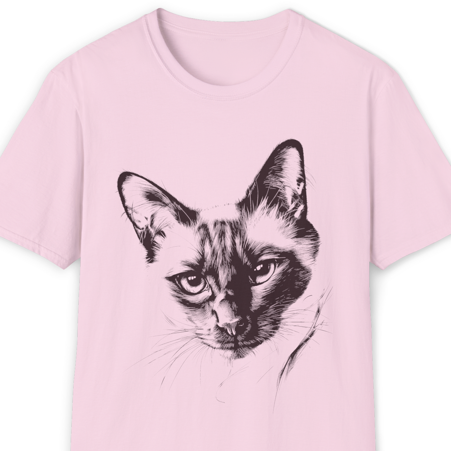 Siamese Cat Breed Illustration T-Shirt – Premium Cotton