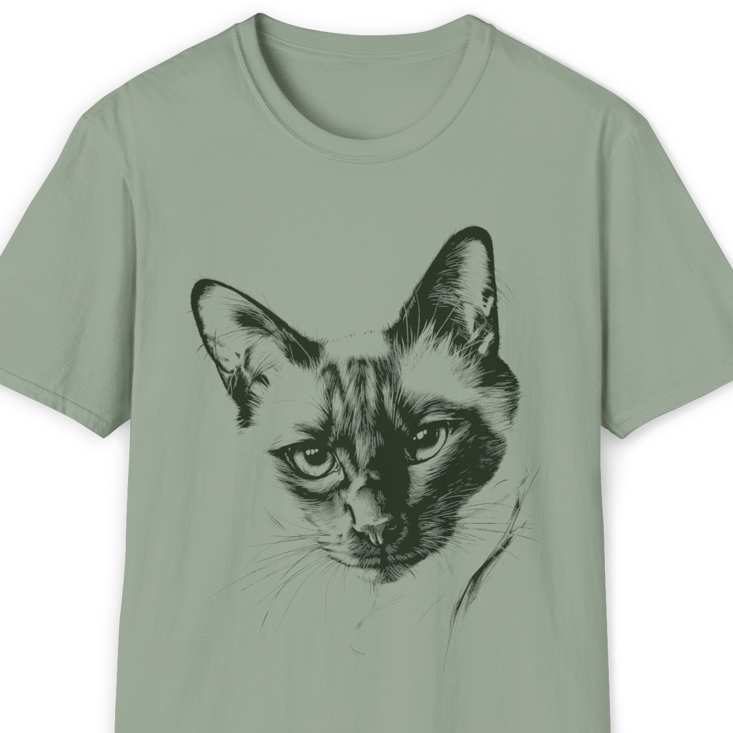 Siamese Cat Breed Illustration T-Shirt – Premium Cotton