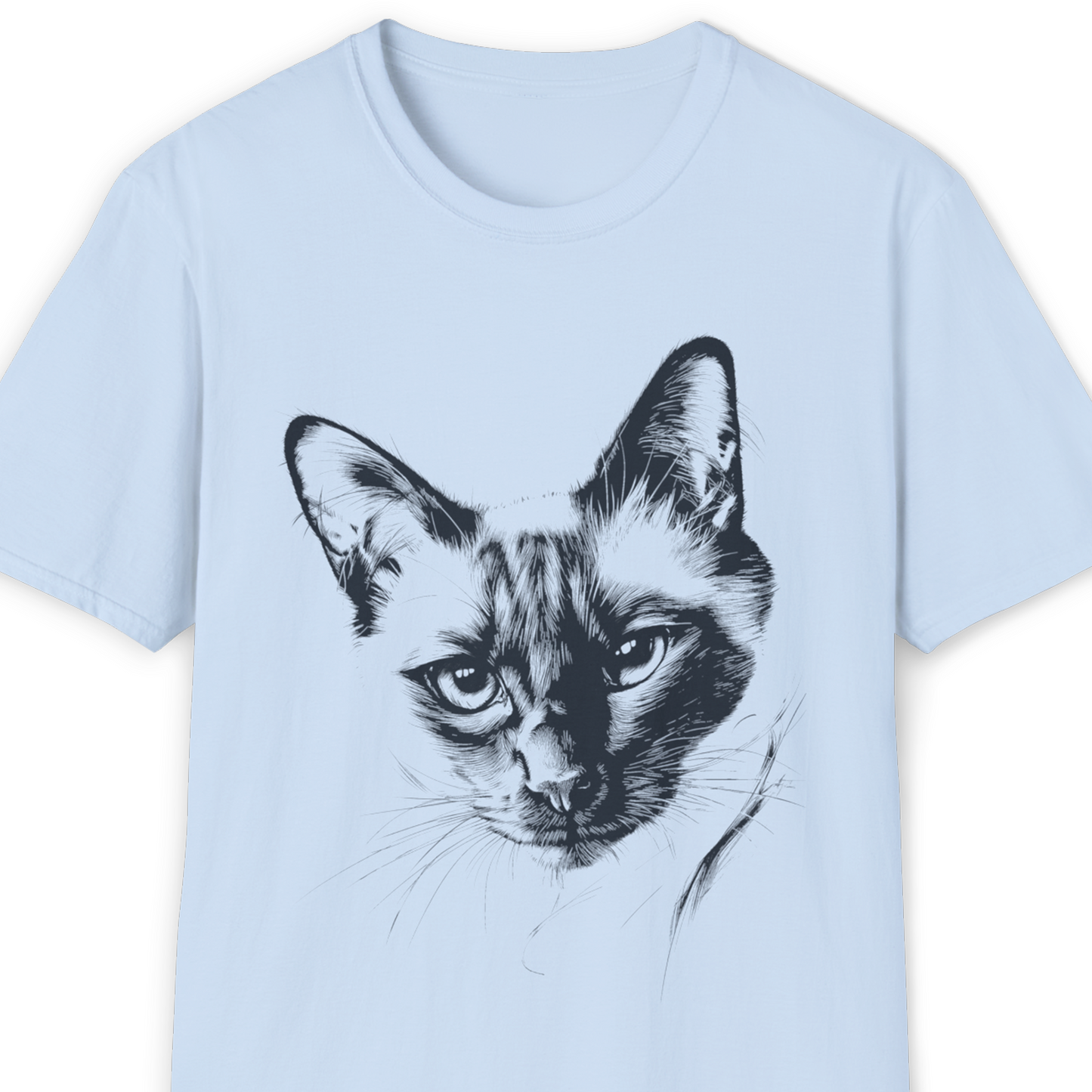 Siamese Cat Breed Illustration T-Shirt – Premium Cotton