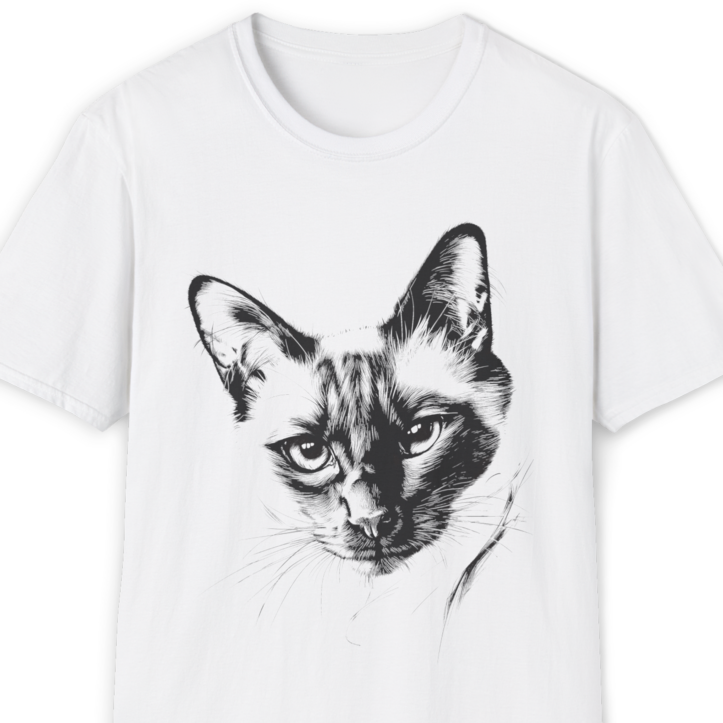 Siamese Cat Breed Illustration T-Shirt – Premium Cotton