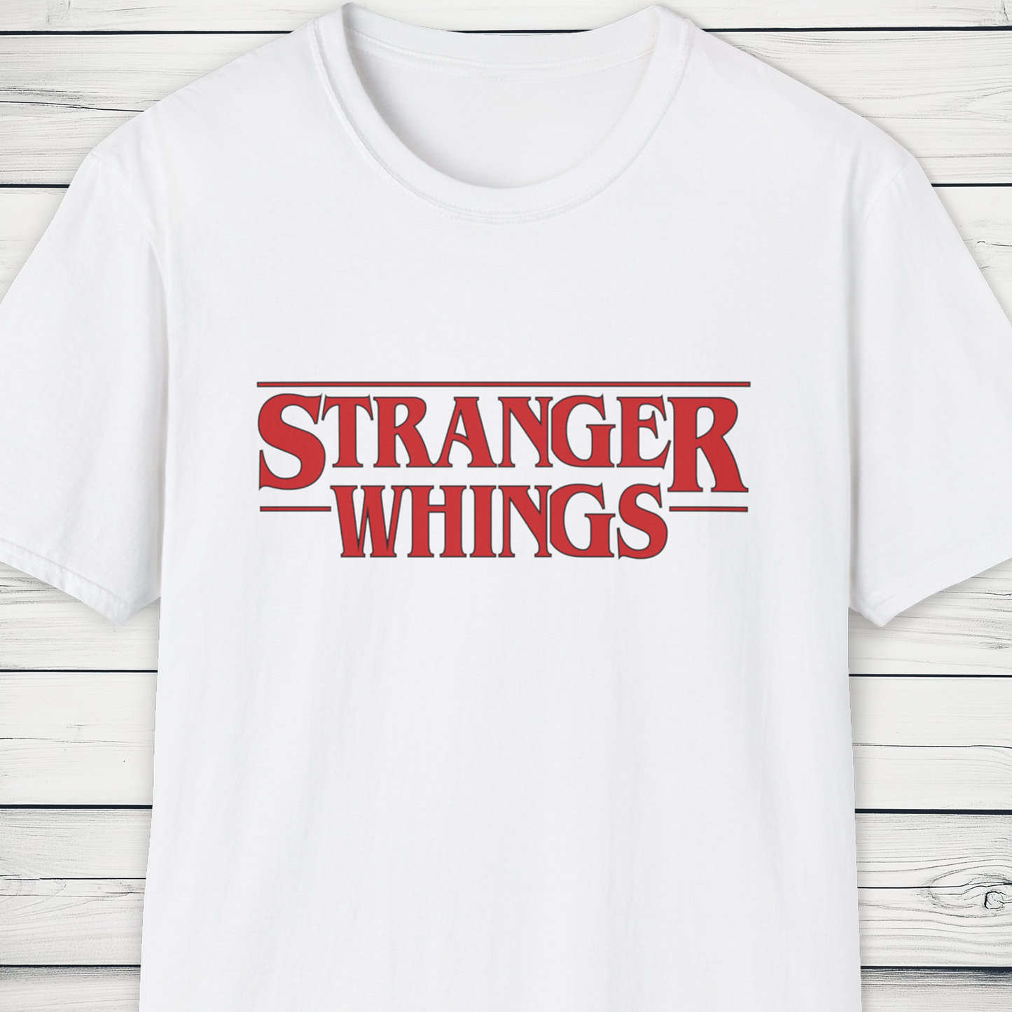 Stranger Whings T-Shirt Funny Parody Retro Horror Style Tee