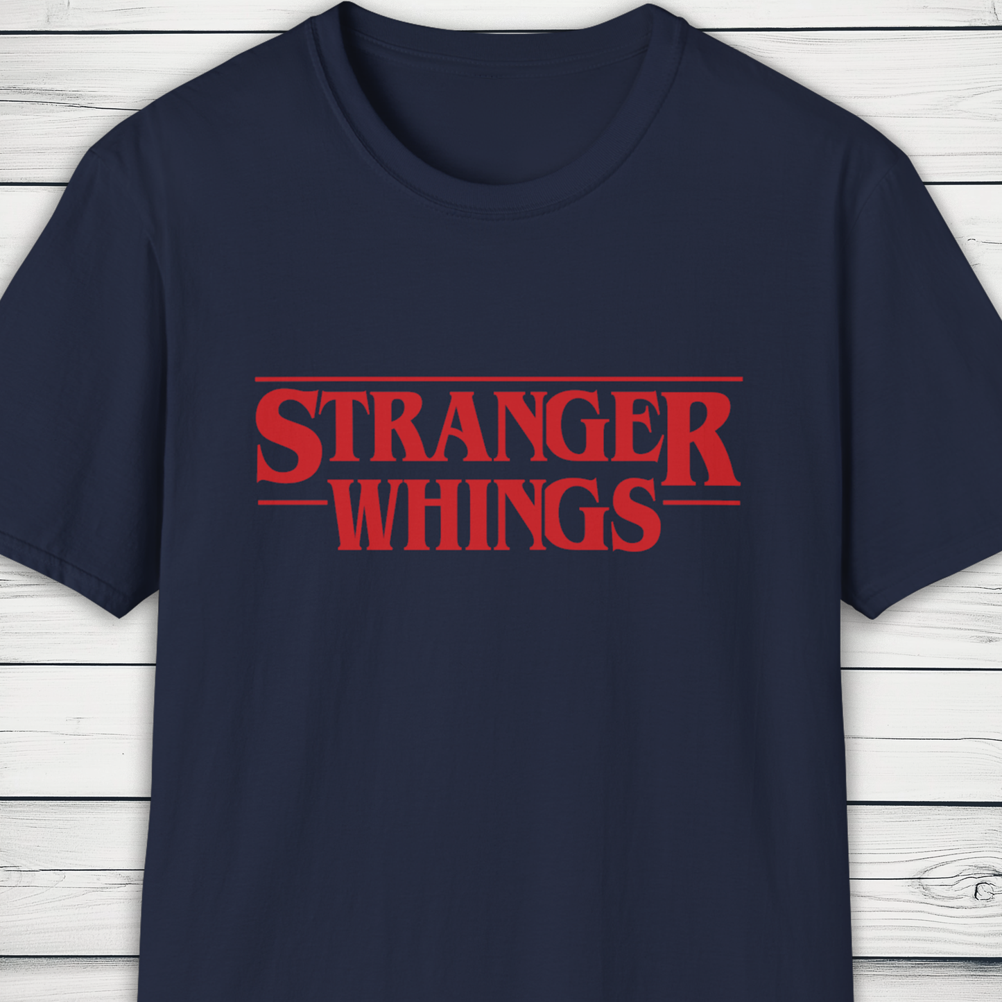 Stranger Whings T-Shirt Funny Parody Retro Horror Style Tee