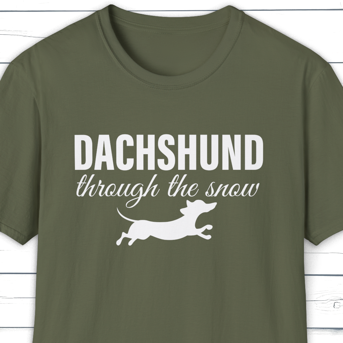 Dachshund Through the Snow Funny Dog Pun T-Shirt