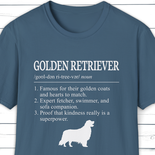 Golden Retriever Definition T-Shirt Dictionary Dogs Collection