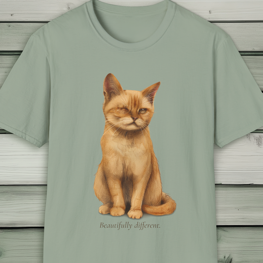Beautifully Different – One-Eyed Rescue Cat Tee