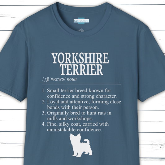 Yorkshire Terrier Definition T-Shirt Dictionary Dogs Collection