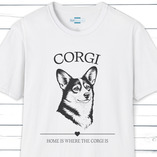 Corgi T-Shirt – Home Is Where The Corgi Is