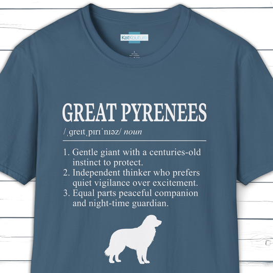 Great Pyrenees Definition T-Shirt Dictionary Dogs Collection