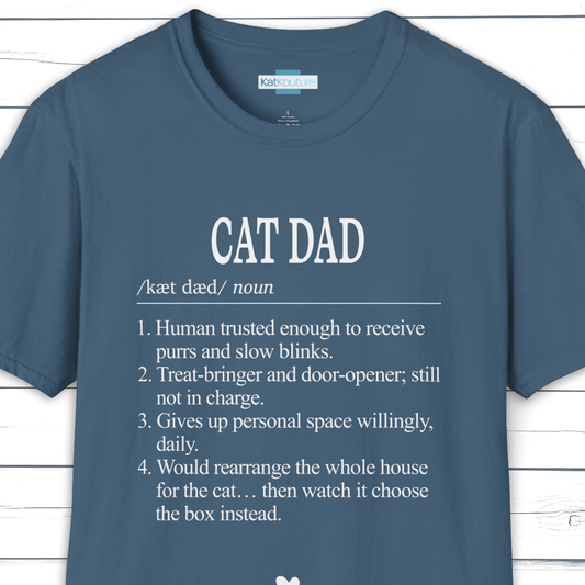Cat Dad Dictionary Definition T-Shirt