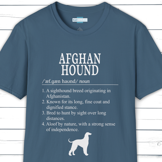 Afghan Hound Definition T-Shirt Dictionary Dogs Collection