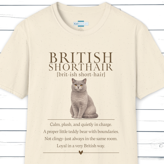 British Shorthair Definition T-Shirt - Cat Chronicles
