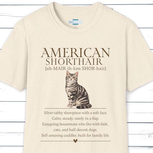 American Shorthair Definition T-Shirt - Cat Chronicles