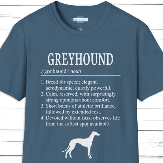 Greyhound T-Shirt Dictionary Dogs Collection